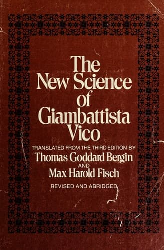 Cover of The New Science of Giambattista Vico