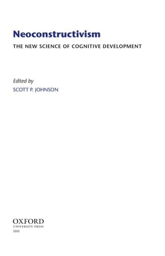 Cover of Neoconstructivism: The New Science of Cognitive Development